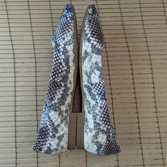 Steve Madden Danni Ballet flats Python Snake Print  Leather Womens Size 7M. New - Picture 7 of 9